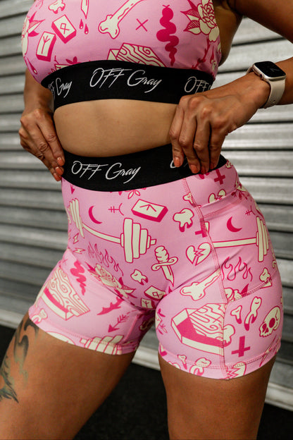 Pink Riot 3" Biker J Shorts