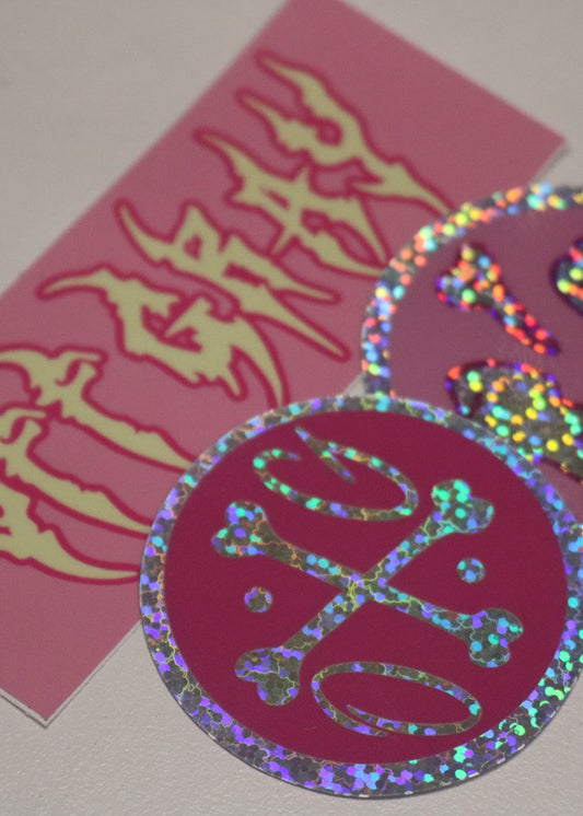 Glitter Barbells & Bones Sticker Packs