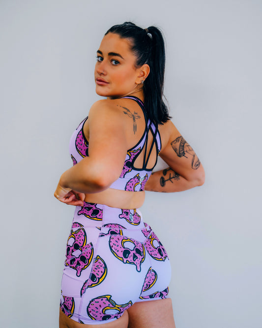 Pink Decayed Delight Shorts